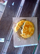 whitebait can solve most problems. its a fried pancake filled with fish fry (the white worm-like forms)