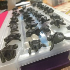 Clay frogs ready for deployment